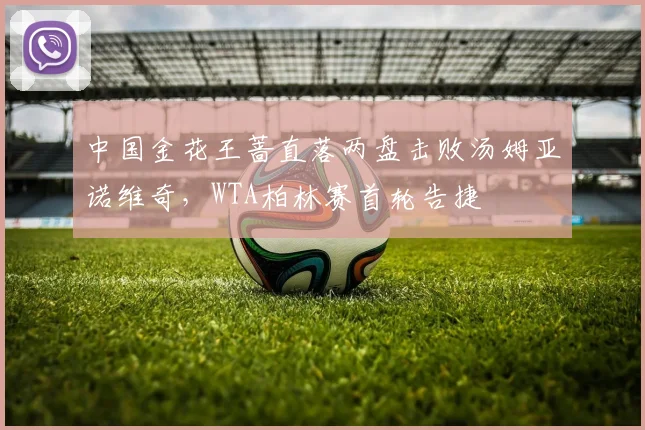 中国金花王蔷直落两盘击败汤姆亚诺维奇，WTA柏林赛首轮告捷